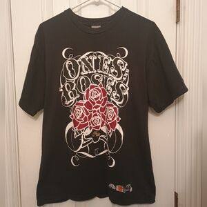 Rare Vintage Nike Air Ones And Roses Black T-shirt Sz Medium